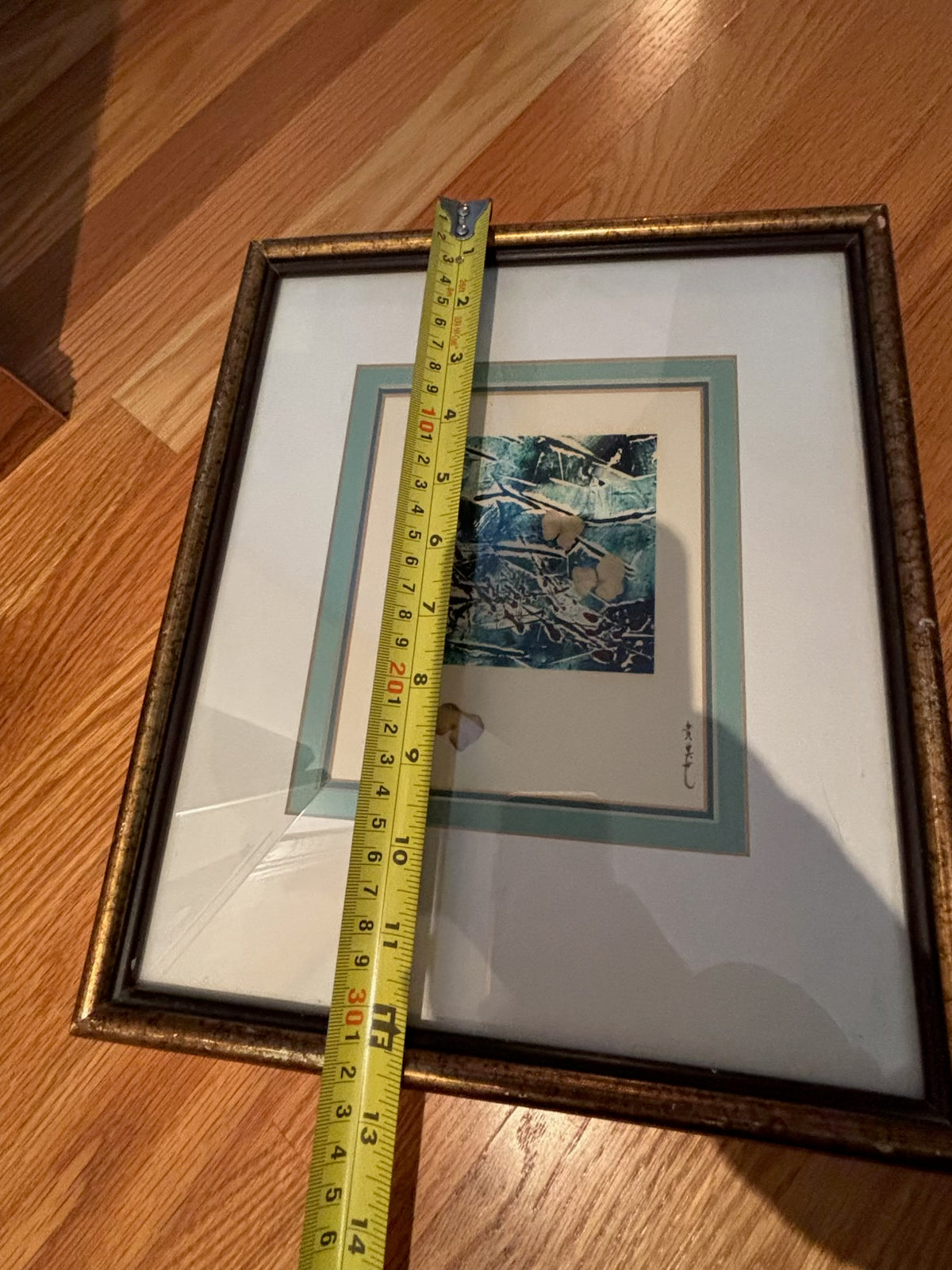 R210 Set of 2 vintage framed abstract prints