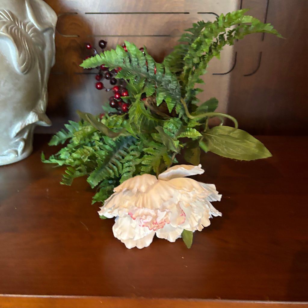 R129 Artificial Flowers and Bowring ceramic vase Grouping