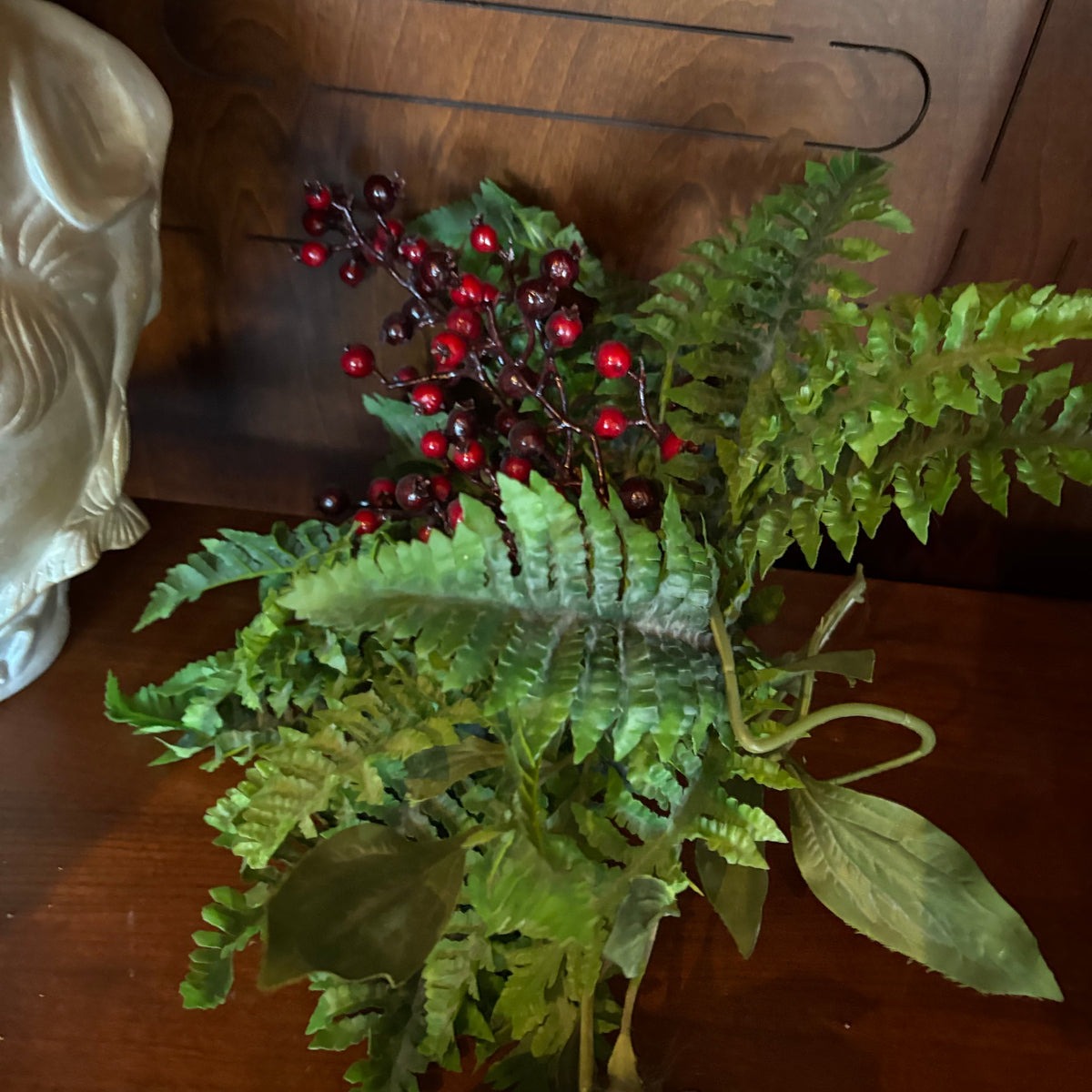 R129 Artificial Flowers and Bowring ceramic vase Grouping