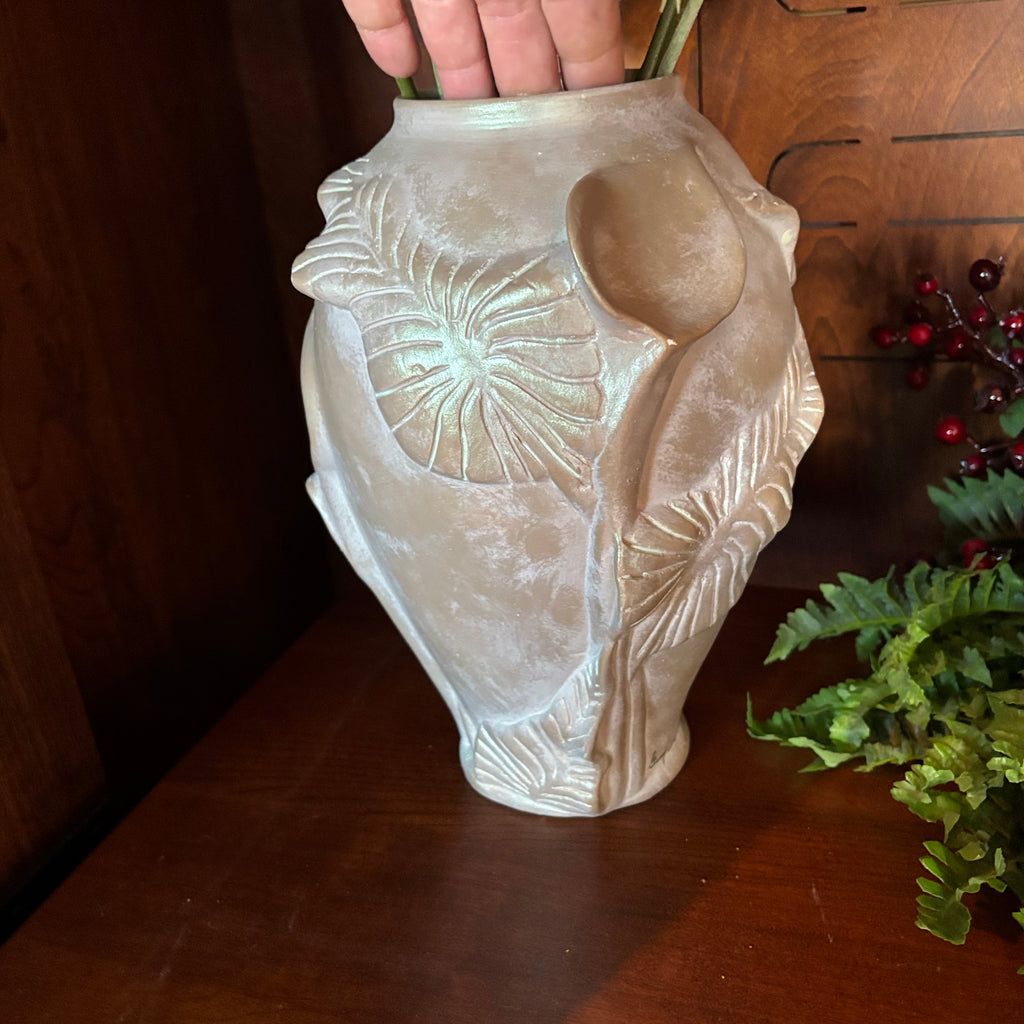 R129 Artificial Flowers and Bowring ceramic vase Grouping