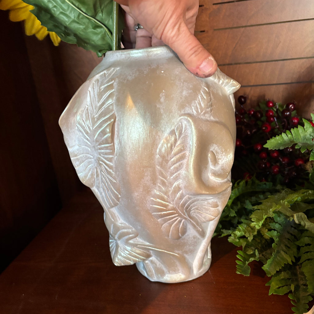R129 Artificial Flowers and Bowring ceramic vase Grouping