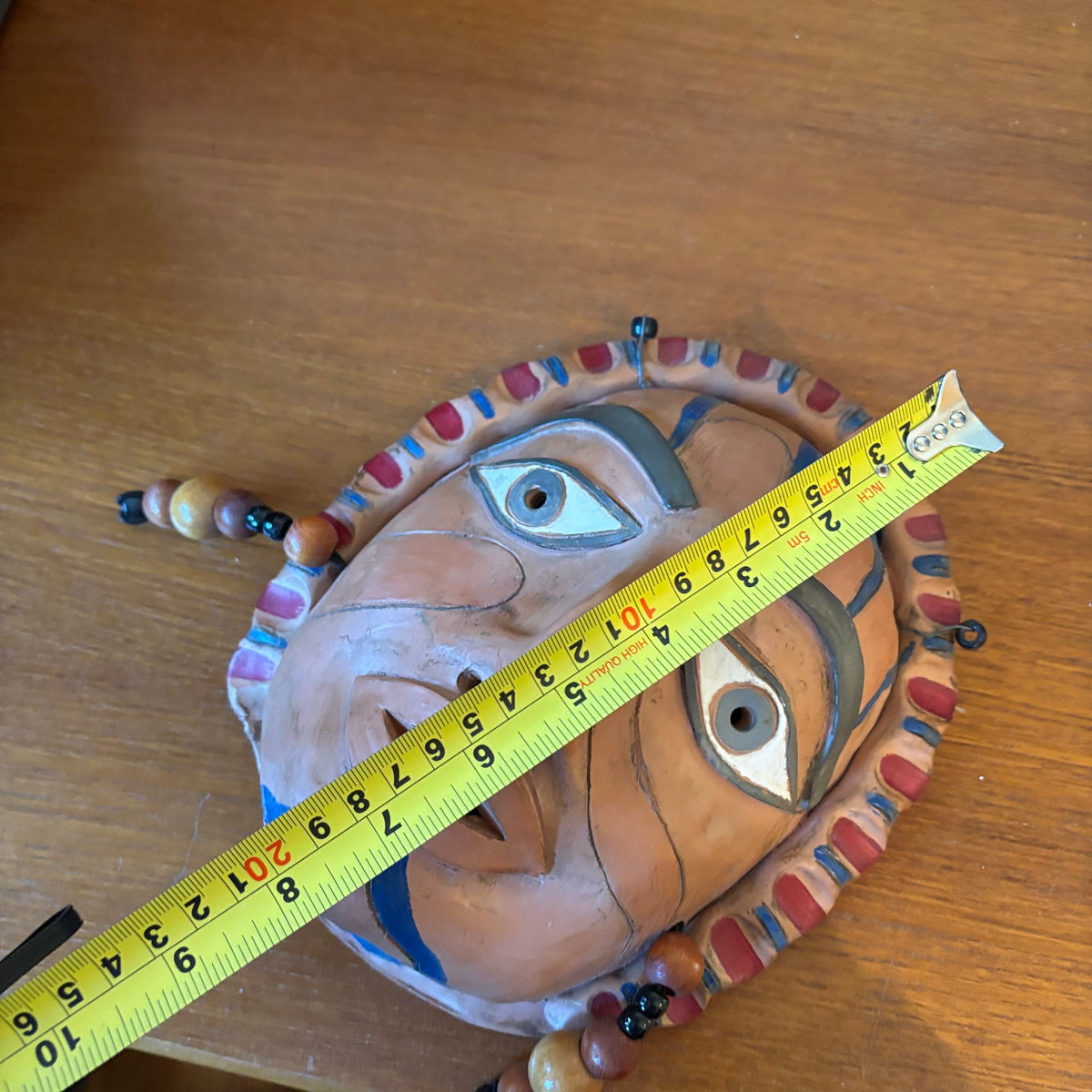 R140 Home Decor Grouping (pottery vase and terracotta mask)