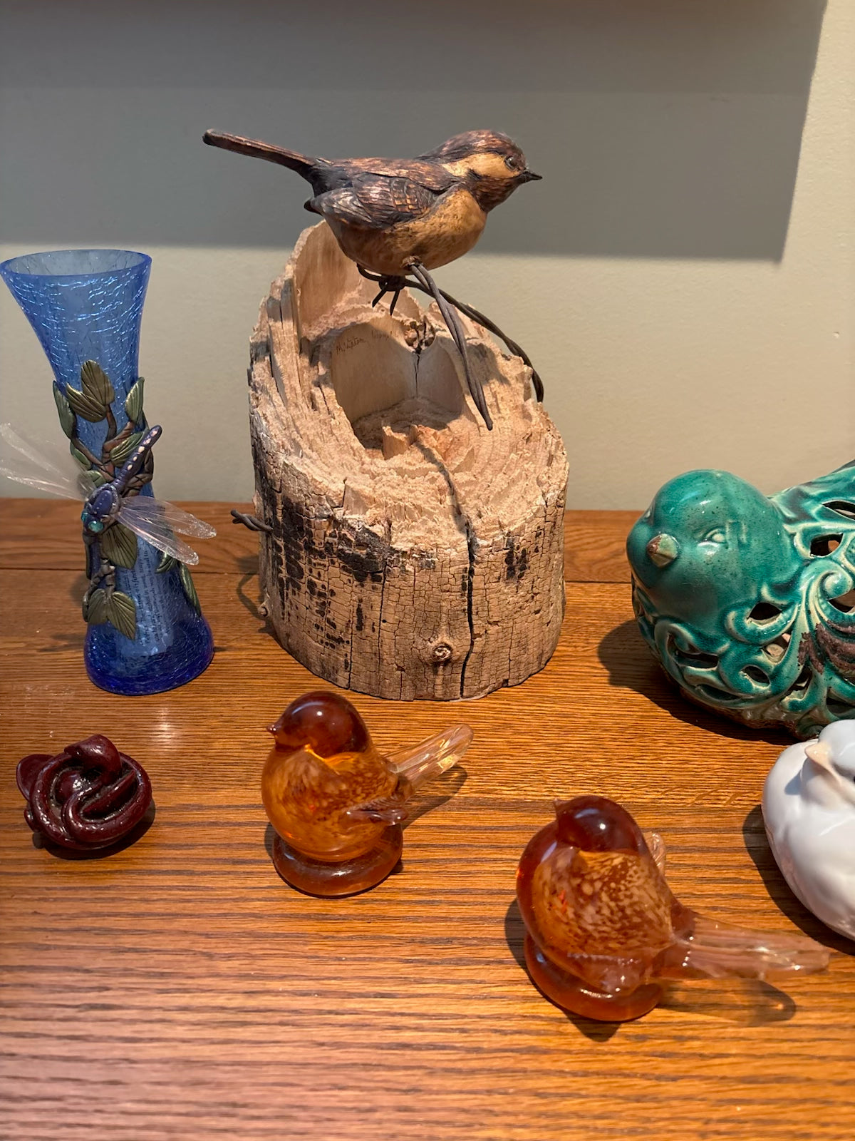 R221 Bird Figurines and More Grouping (glass birds and more)