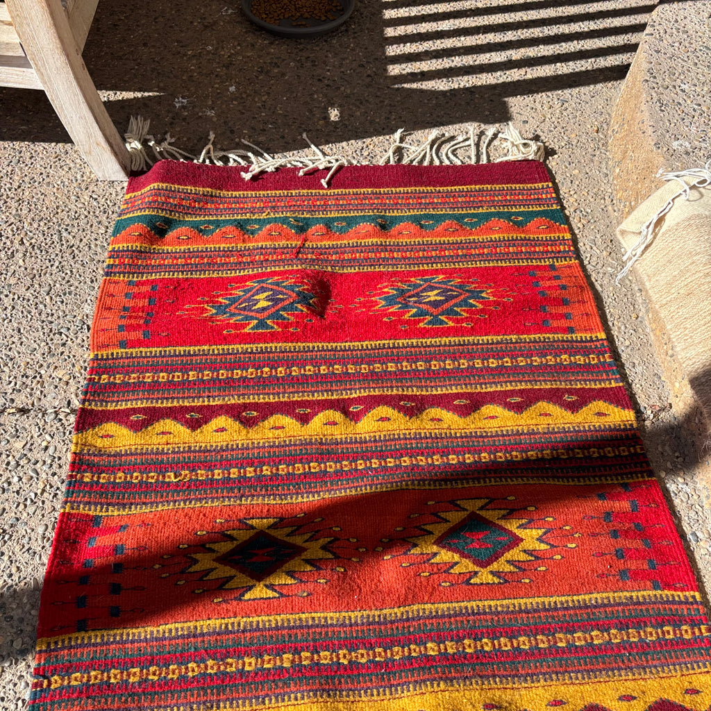 R154 2 Vintage Wool Area Rugs