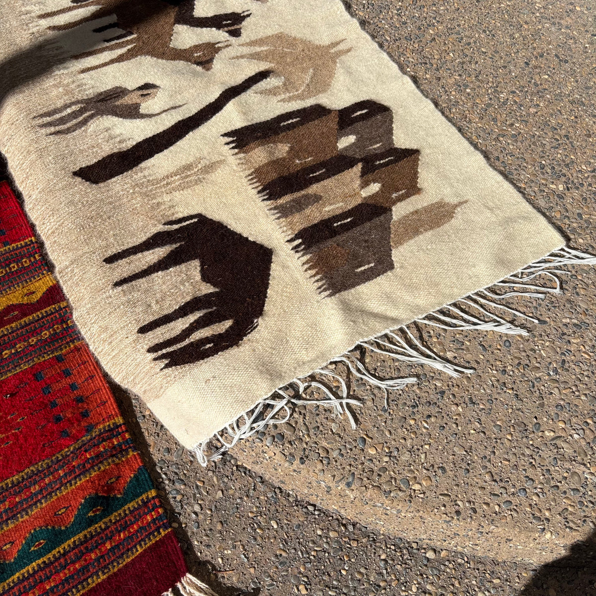 R154 2 Vintage Wool Area Rugs