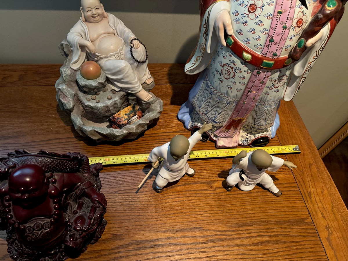 R223 Statue Grouping (Buddhas and more) ***largest has previously broken repair