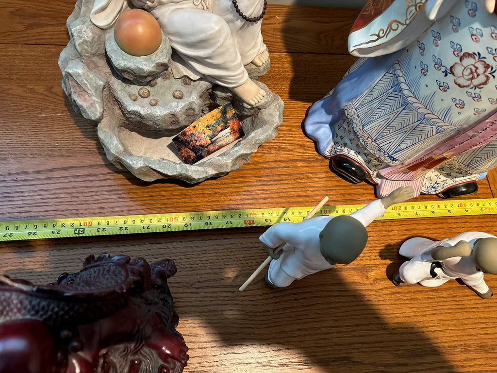 R223 Statue Grouping (Buddhas and more) ***largest has previously broken repair