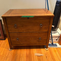 R158 Solid Wood two drawer file cabinet (34" x 32" 21")