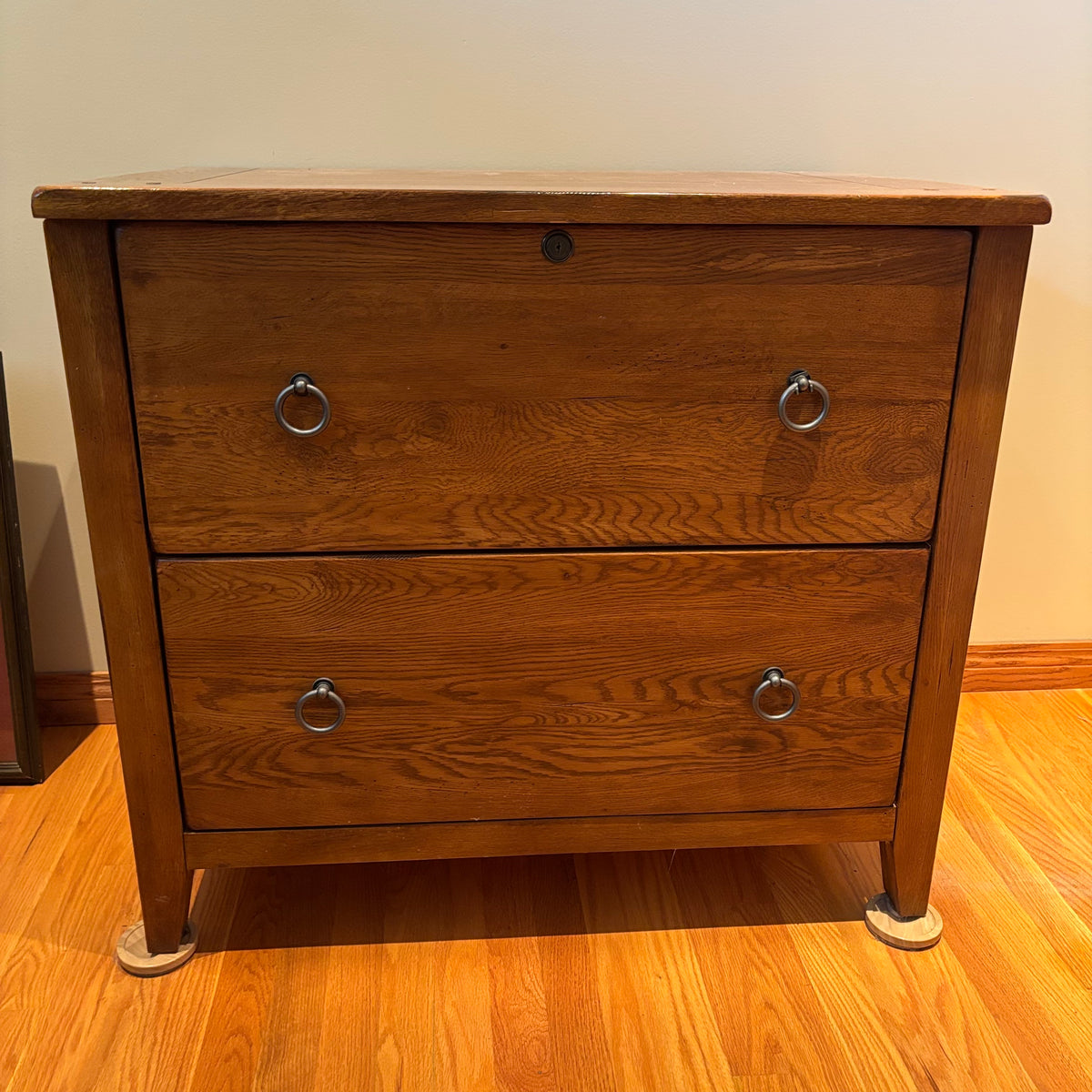 R158 Solid Wood two drawer file cabinet (34" x 32" 21")