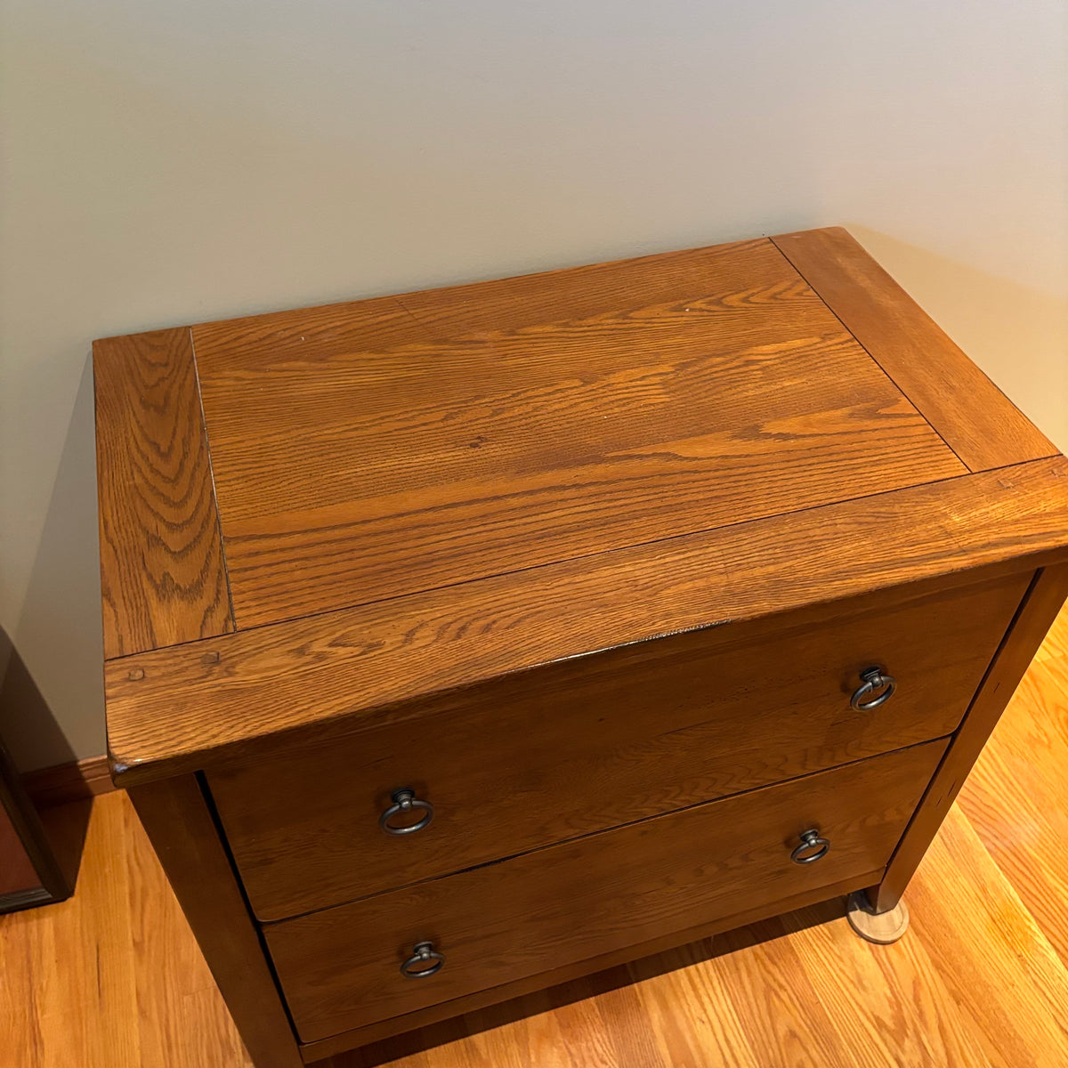 R158 Solid Wood two drawer file cabinet (34" x 32" 21")