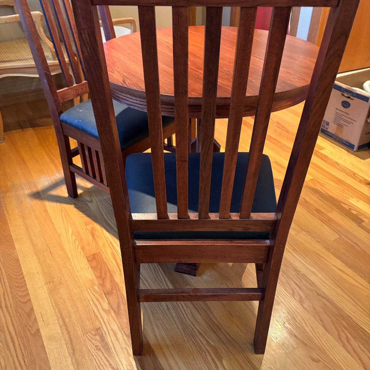 R159A Wooden dinette style table with two chairs