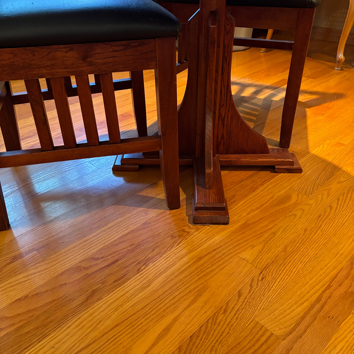 R159A Wooden dinette style table with two chairs