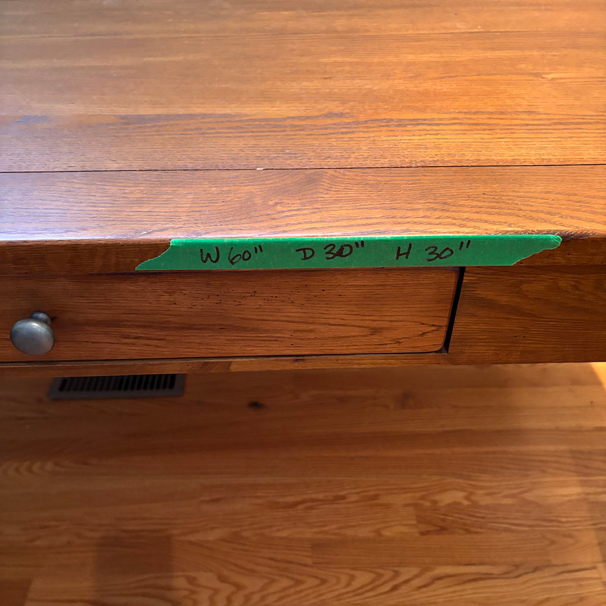 R161 Solid Wood writing desk with single drawer (60" x 30" x 30")