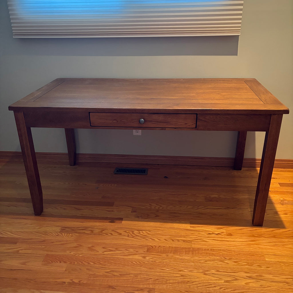 R161 Solid Wood writing desk with single drawer (60" x 30" x 30")