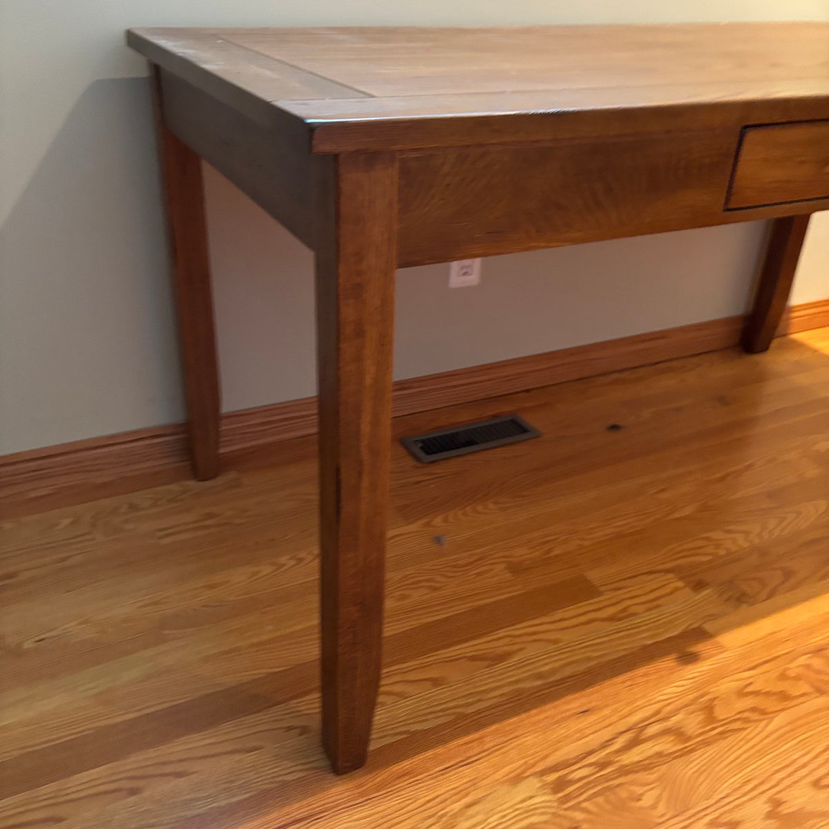 R161 Solid Wood writing desk with single drawer (60" x 30" x 30")