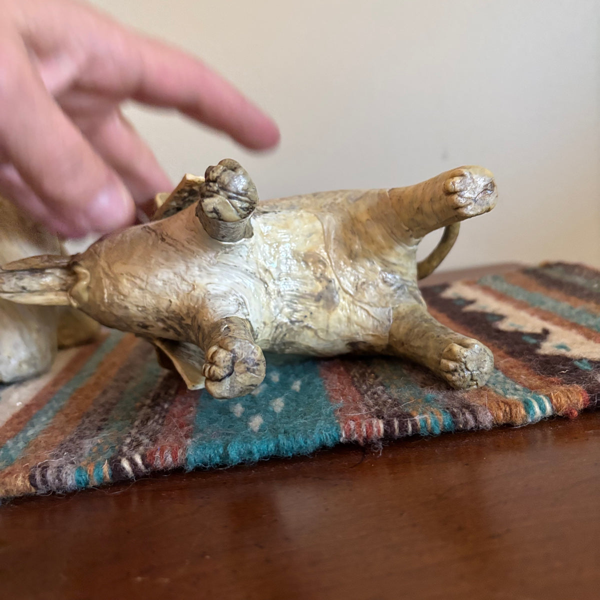R165 Set of 2 paper mache?  elephants