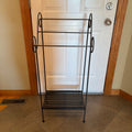 R169 Black metal blanket/towel hanger