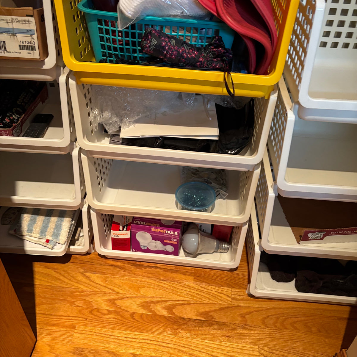 R175 Closet Contents Grouping (stacking bins, linens and sooooo much more)