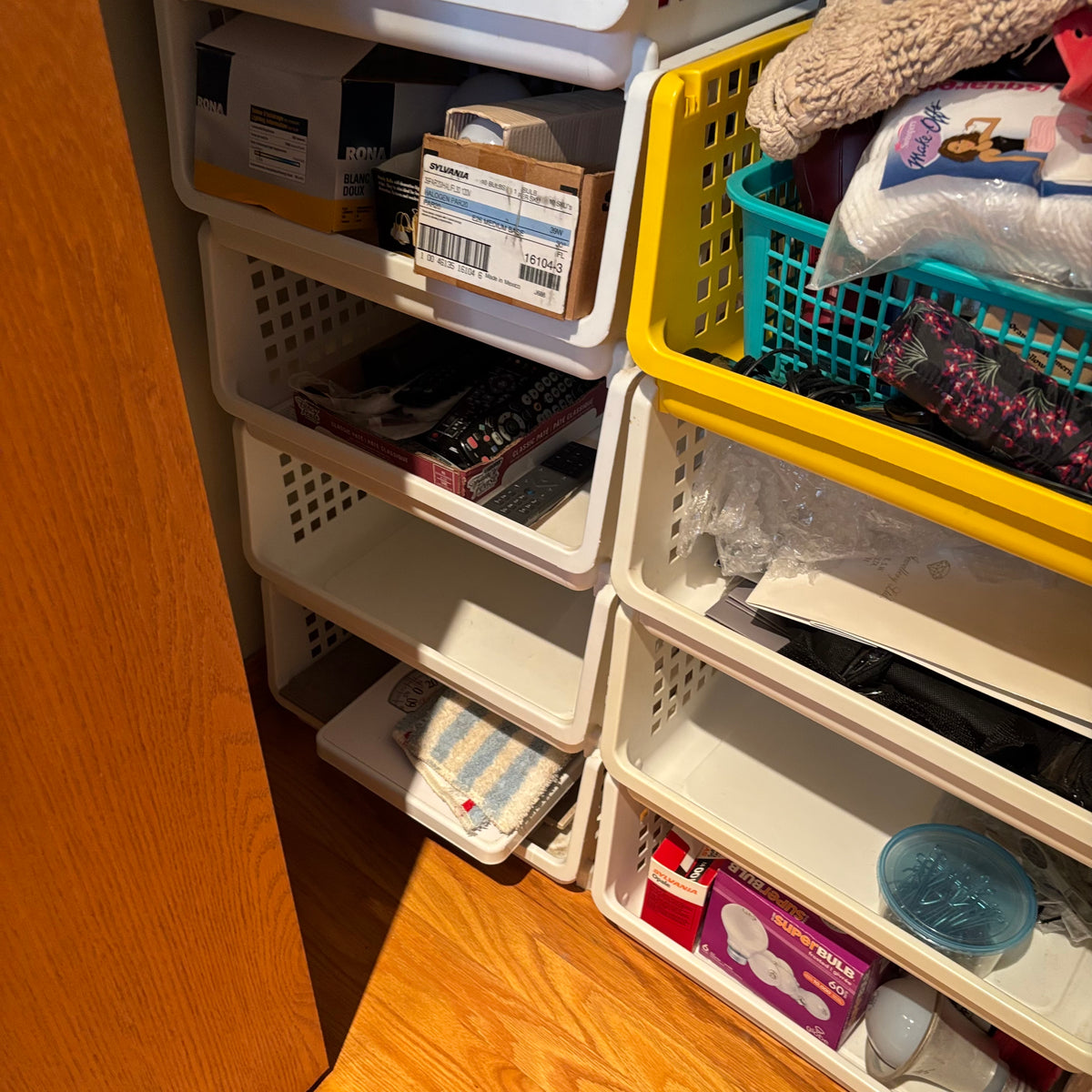 R175 Closet Contents Grouping (stacking bins, linens and sooooo much more)