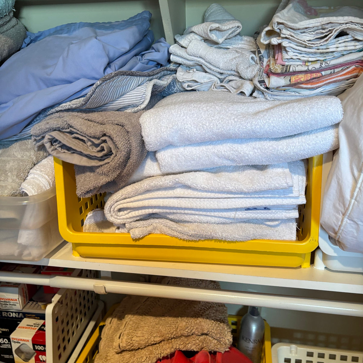 R175 Closet Contents Grouping (stacking bins, linens and sooooo much more)