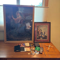 R177 Religious Grouping (large framed Mary artwork and more)