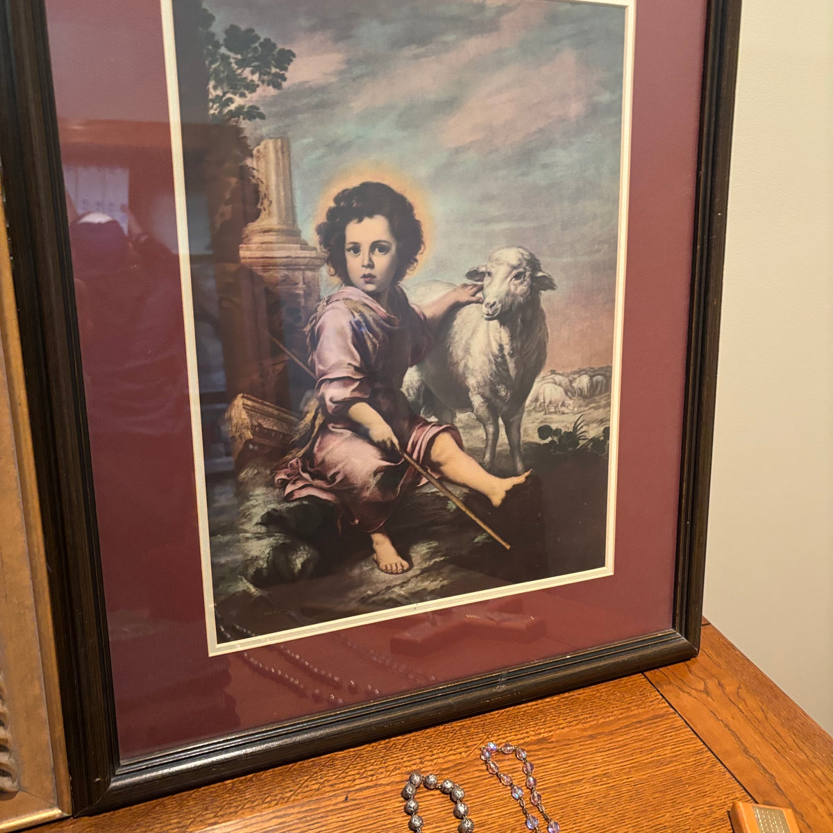 R177 Religious Grouping (large framed Mary artwork and more)