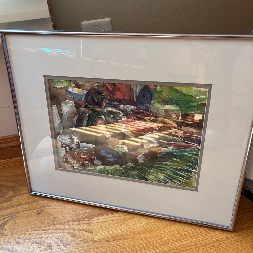 R187 Set of 2 framed nature watercolour prints