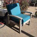 R196 Teak framed patio chair