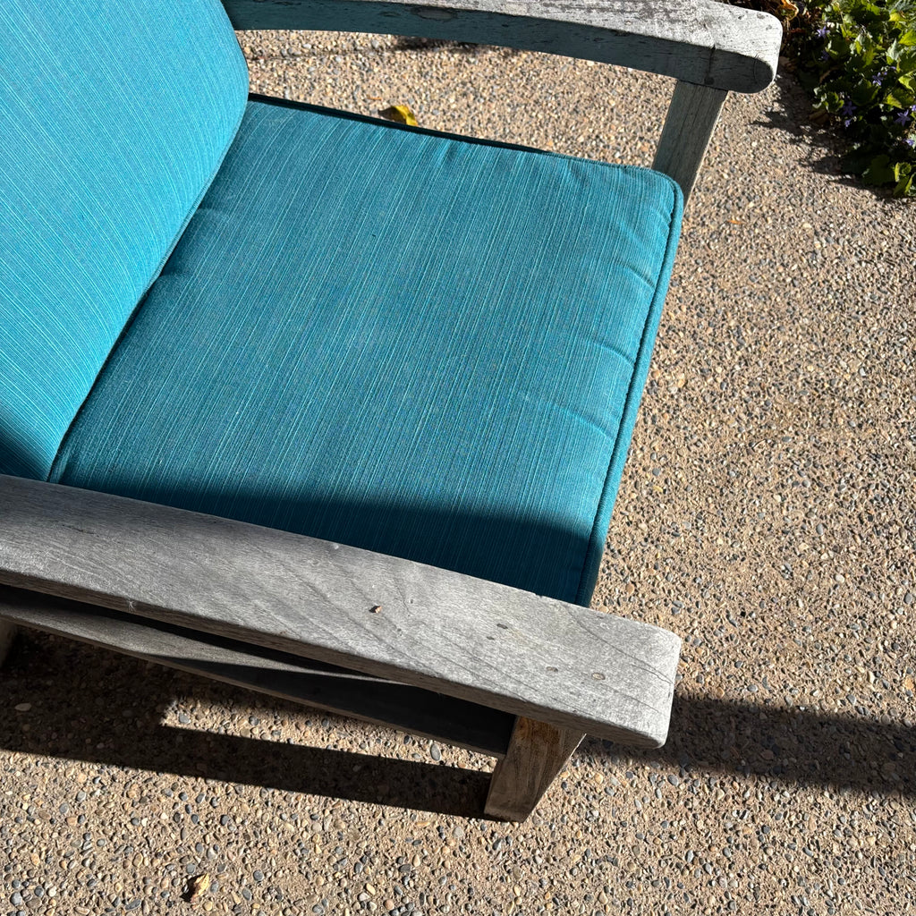 R196 Teak framed patio chair
