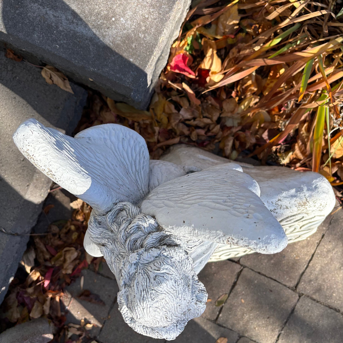 R302 14” tall heavy concrete Angel Garden Statue