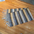 R305 Long striped wool scarf