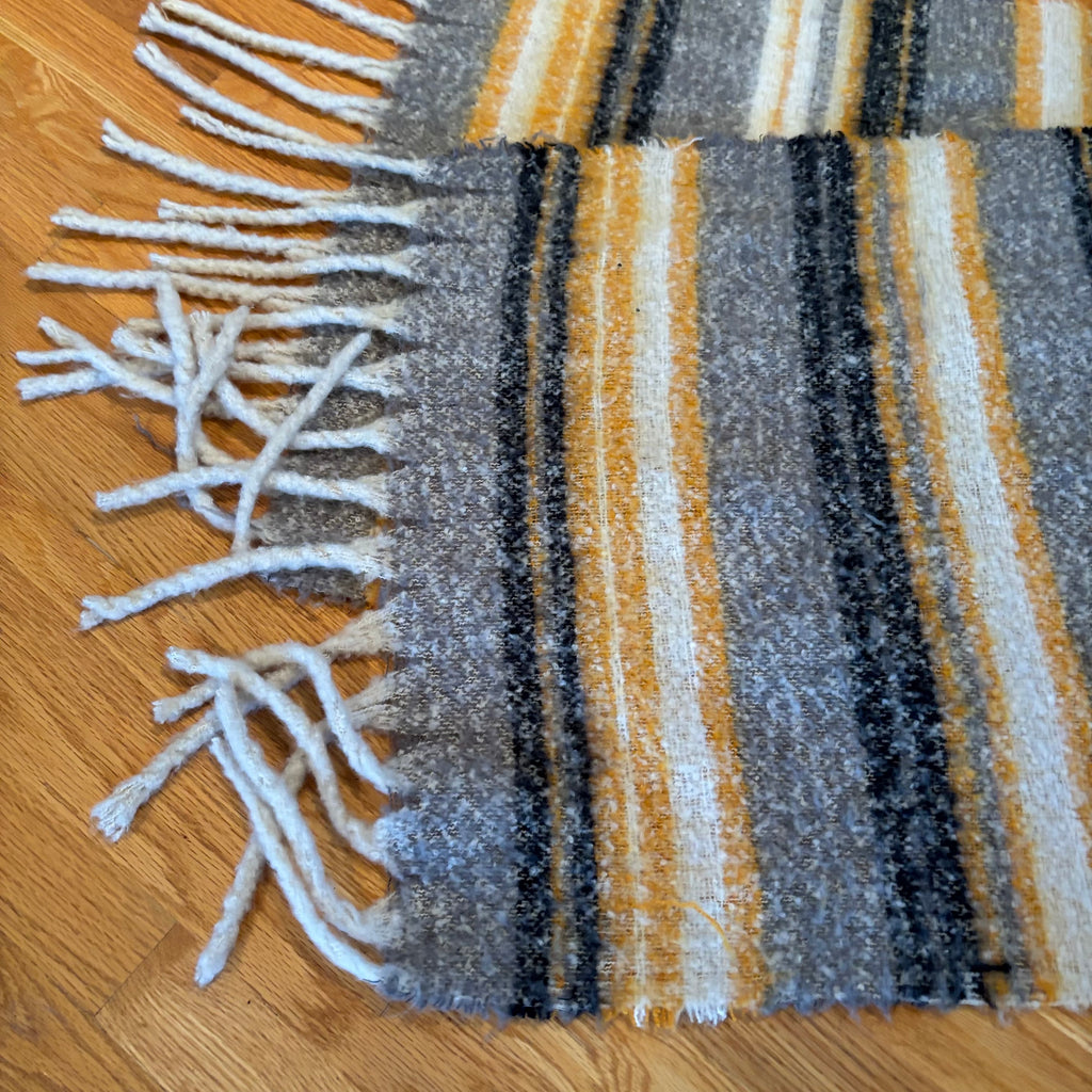 R305 Long striped wool scarf