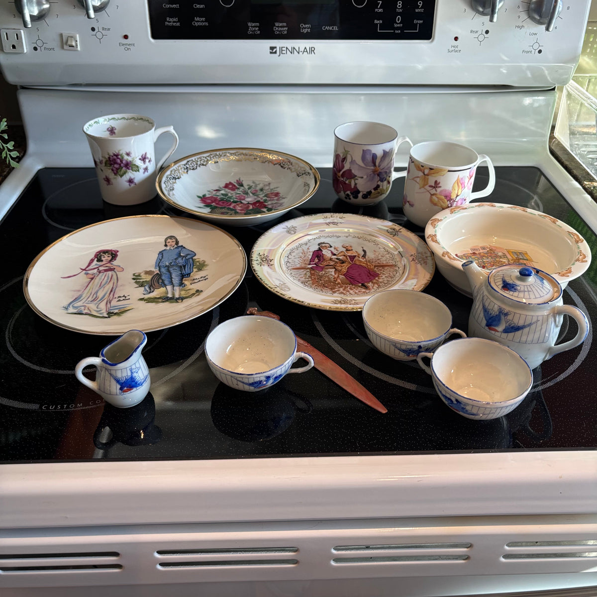 R307 Vintage China Grouping (assorted plates and more)