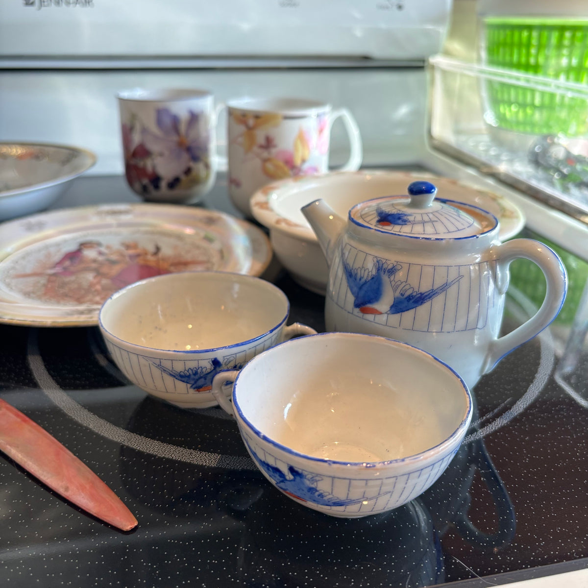 R307 Vintage China Grouping (assorted plates and more)