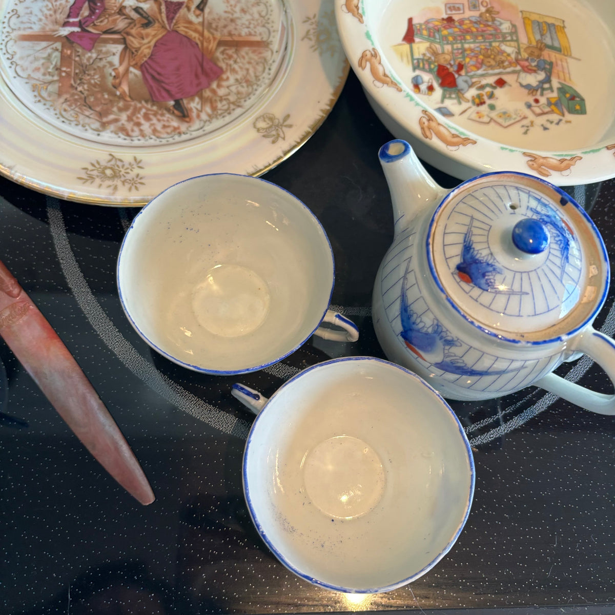 R307 Vintage China Grouping (assorted plates and more)