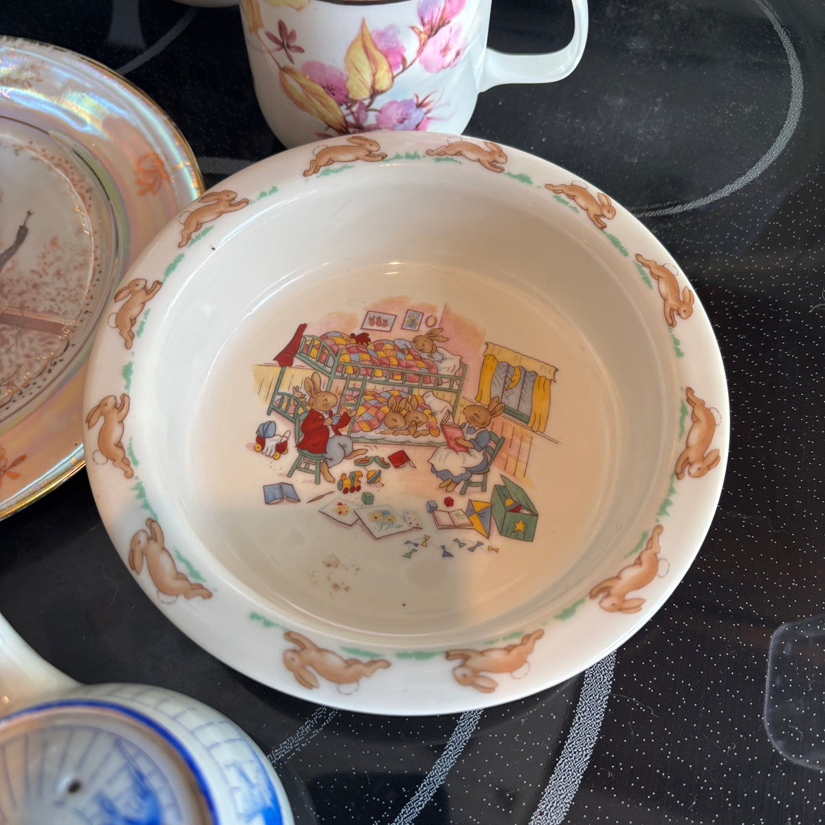 R307 Vintage China Grouping (assorted plates and more)