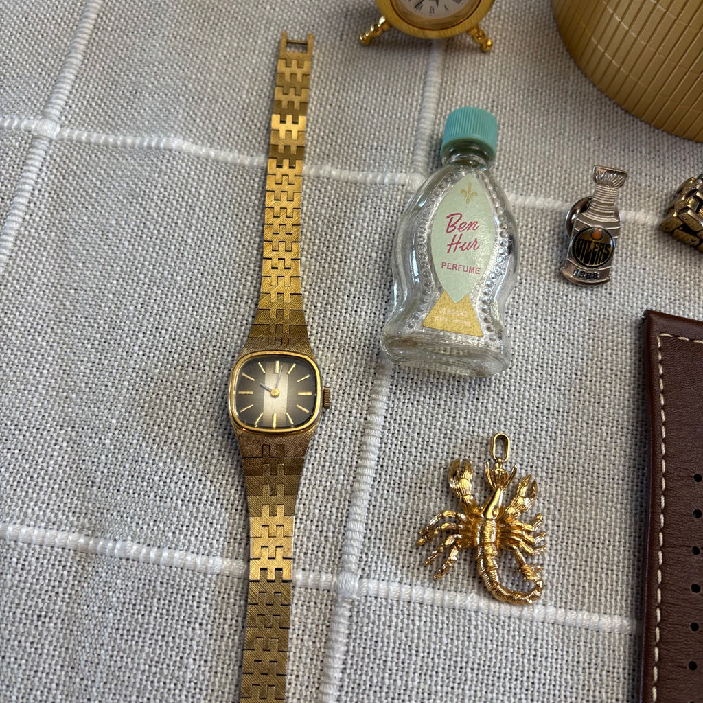 R313 Gold Toned Vintage Watch  and more Grouping