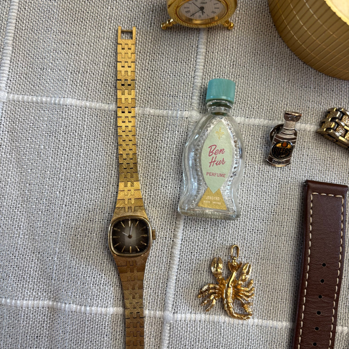 R313 Gold Toned Vintage Watch  and more Grouping