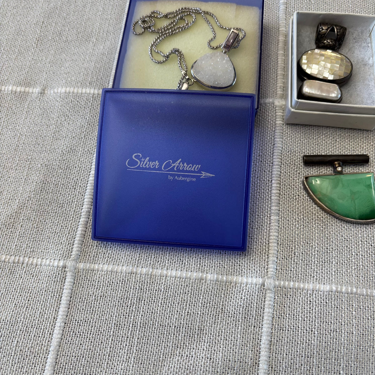 R315 Silver Jewelry Grouping (necklaces with pendants)
