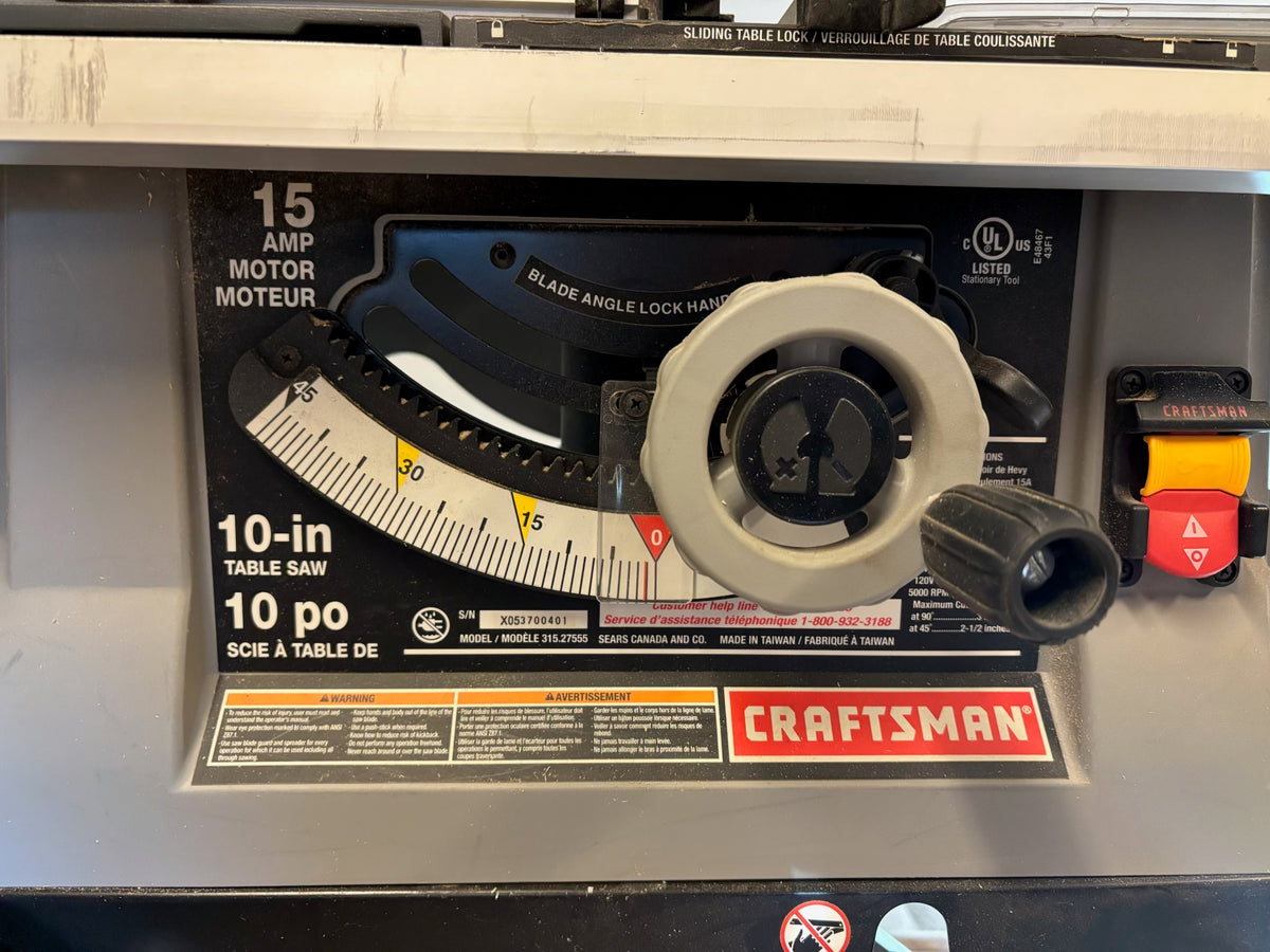 D220 Craftsman table saw, model 31527555 with manual