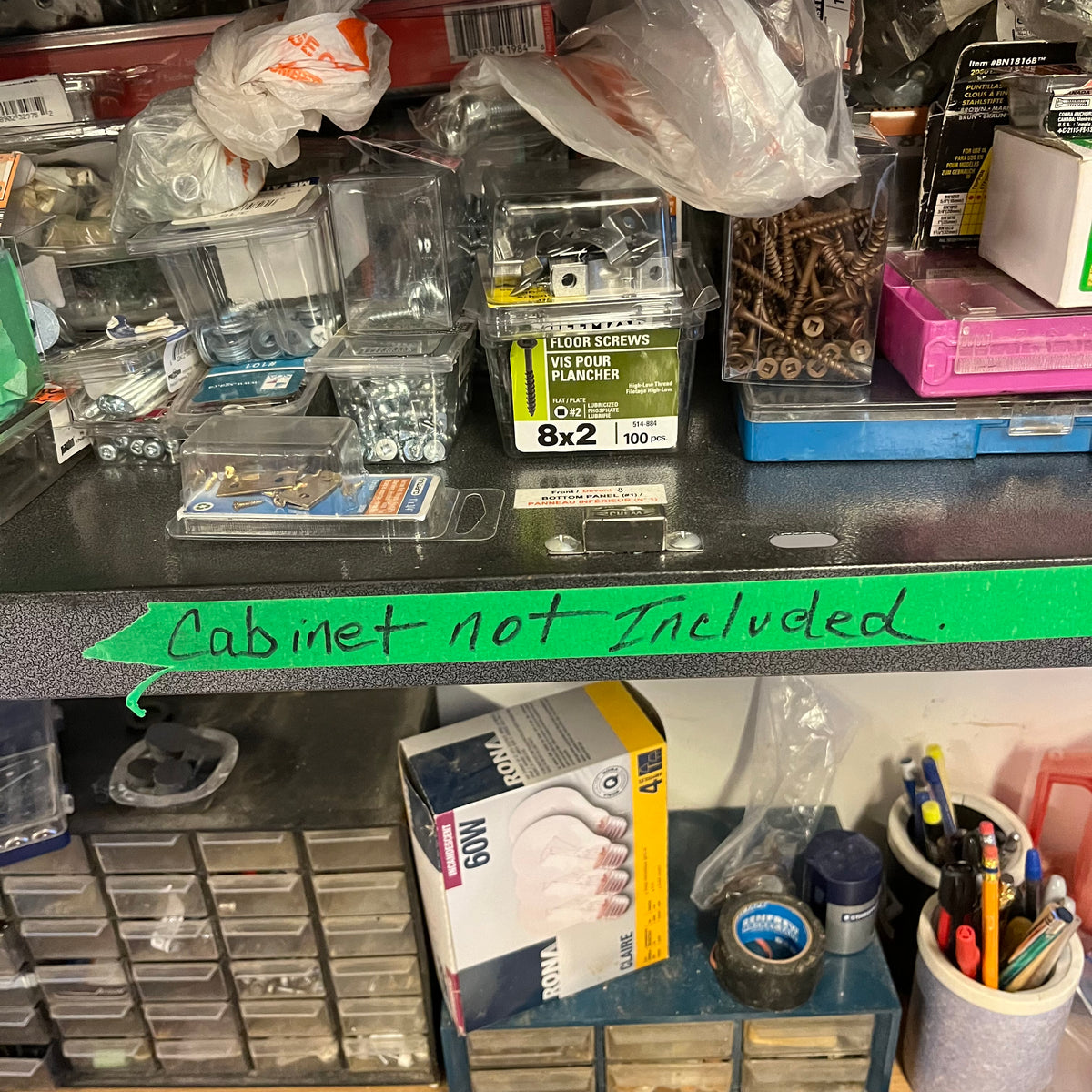 D329 Garage Grouping (screws and more, cabinet NOT included)