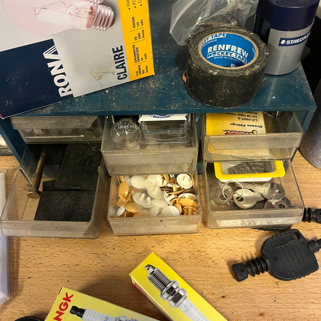 D329 Garage Grouping (screws and more, cabinet NOT included)