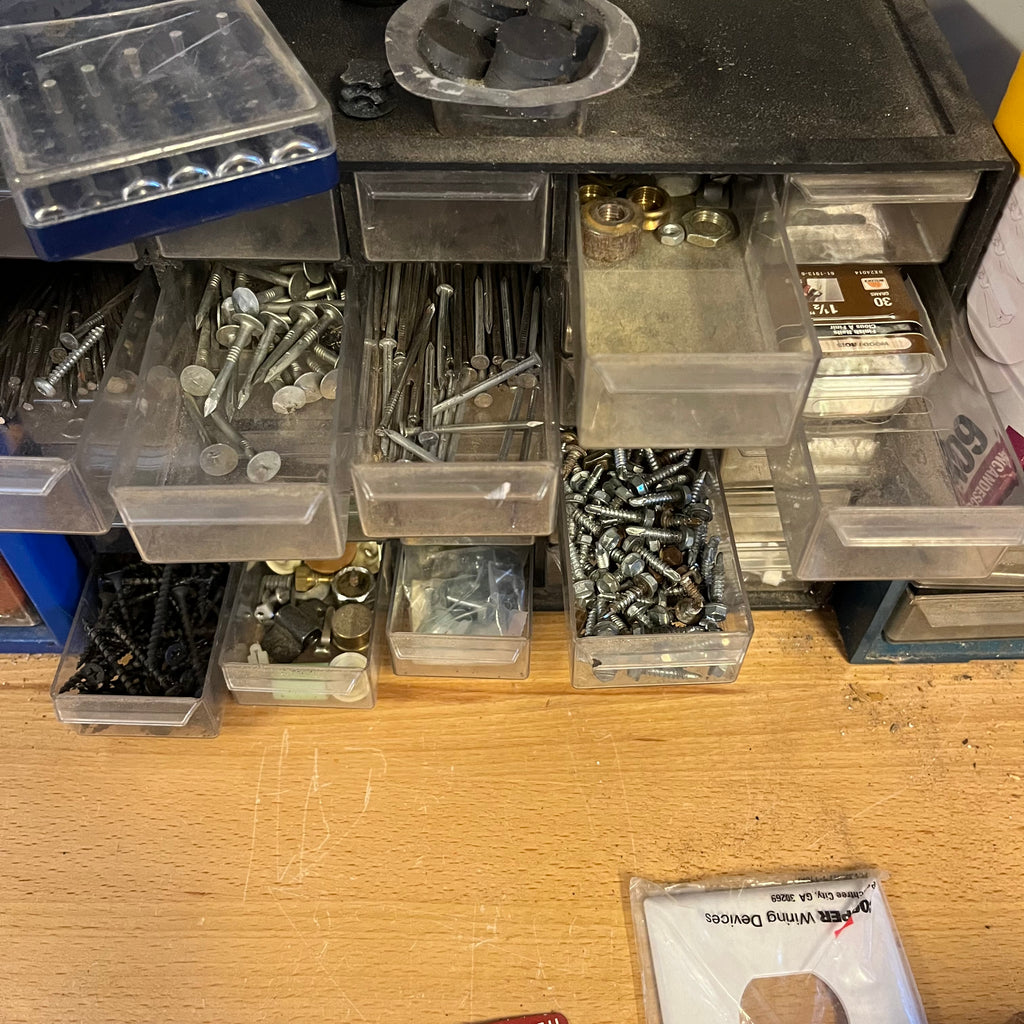 D329 Garage Grouping (screws and more, cabinet NOT included)