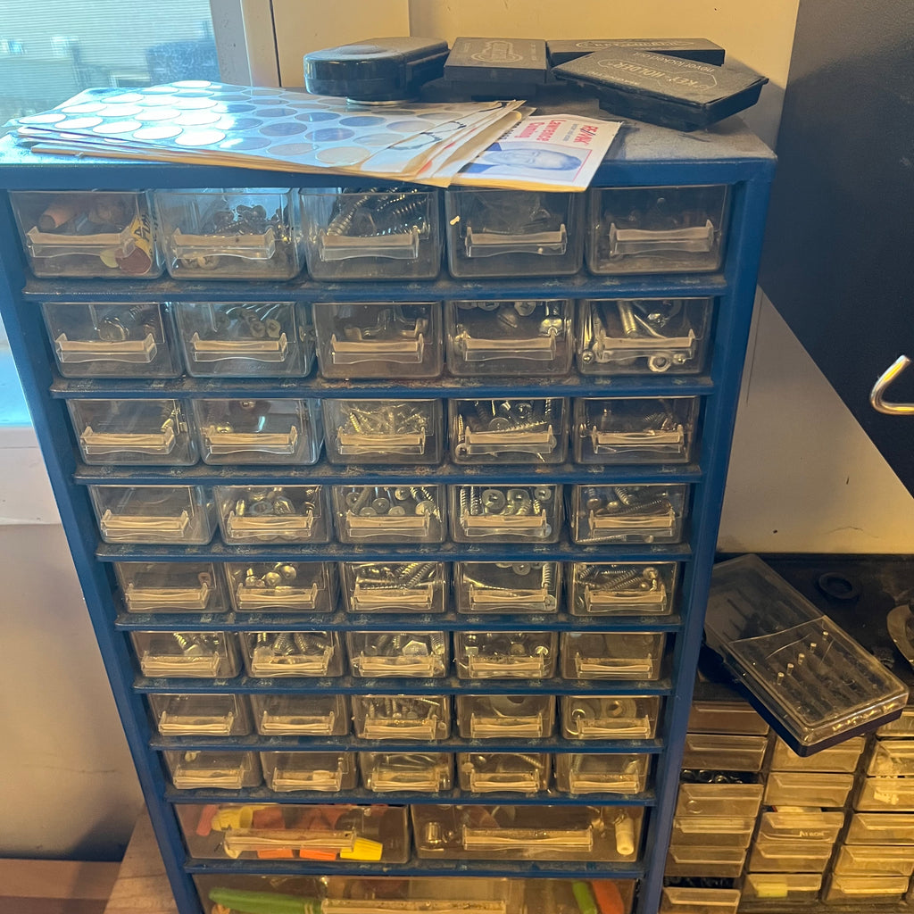 D329 Garage Grouping (screws and more, cabinet NOT included)