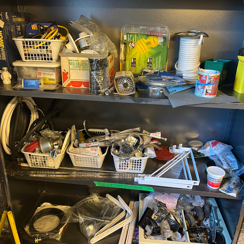 D329 Garage Grouping (screws and more, cabinet NOT included)