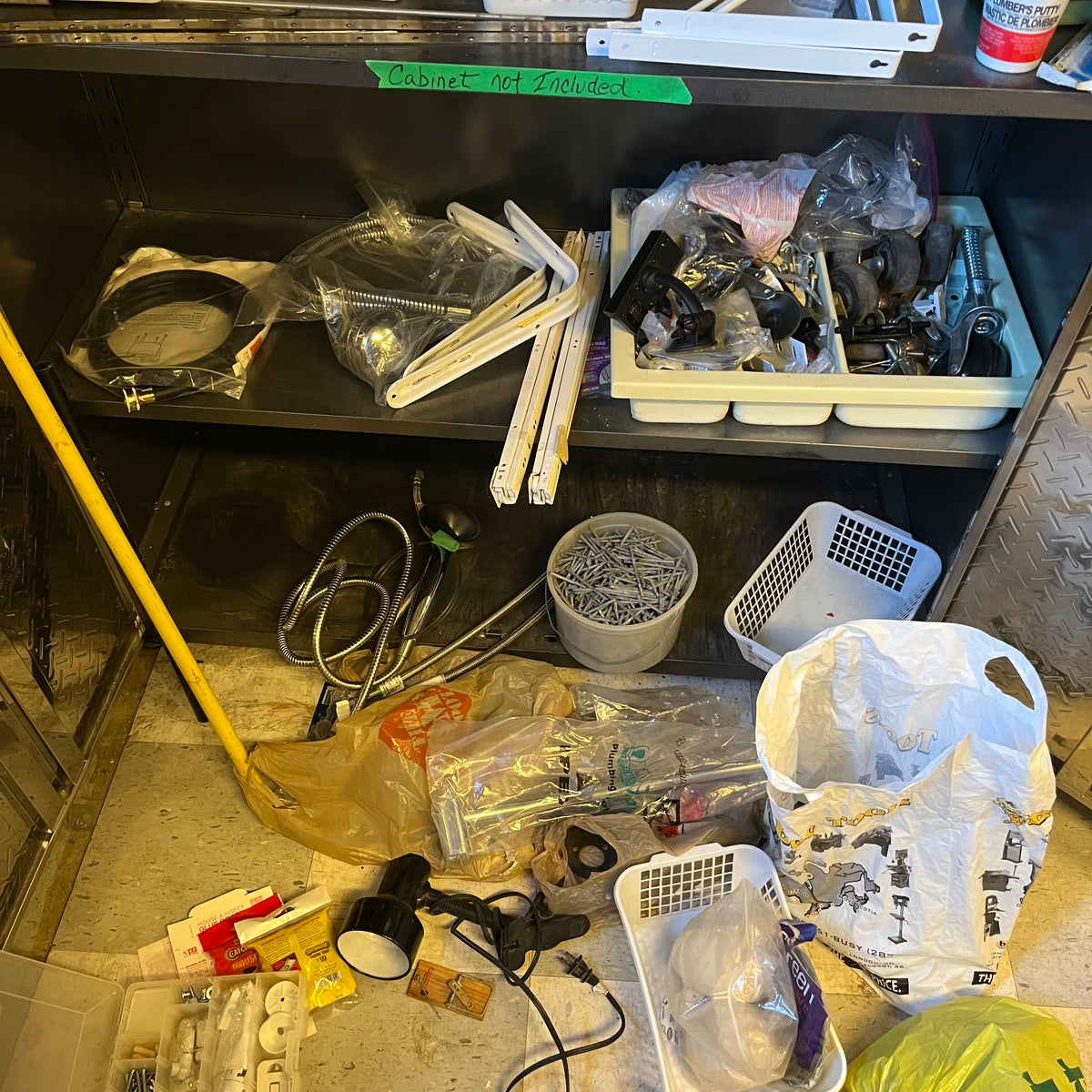 D329 Garage Grouping (screws and more, cabinet NOT included)
