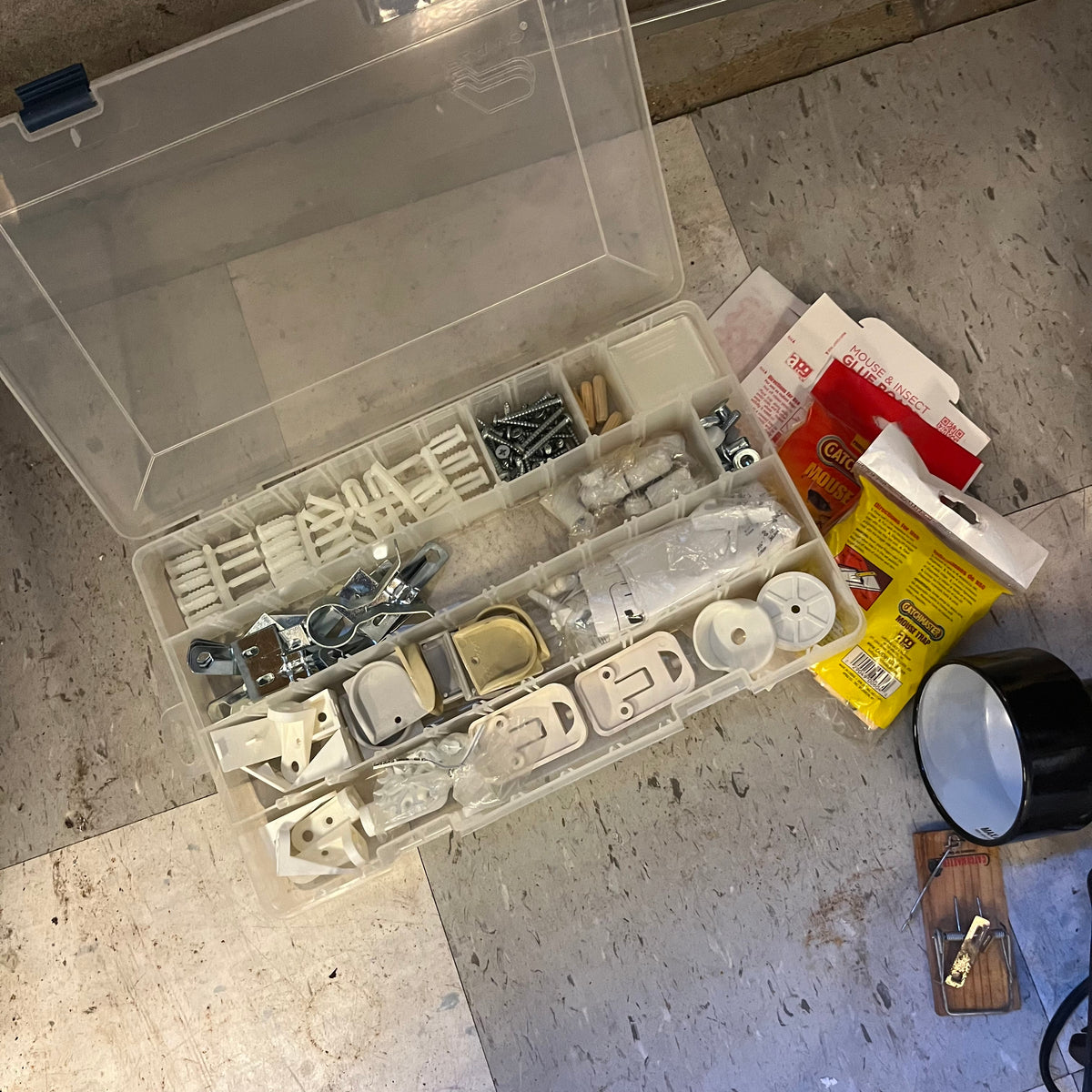D329 Garage Grouping (screws and more, cabinet NOT included)