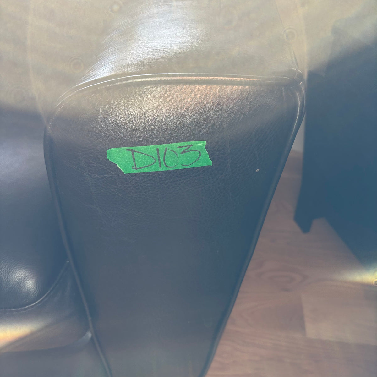 D103 Natuzzi Editions black leather couch