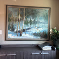 D105 Vintage Winter landscape painting (52" x 40")