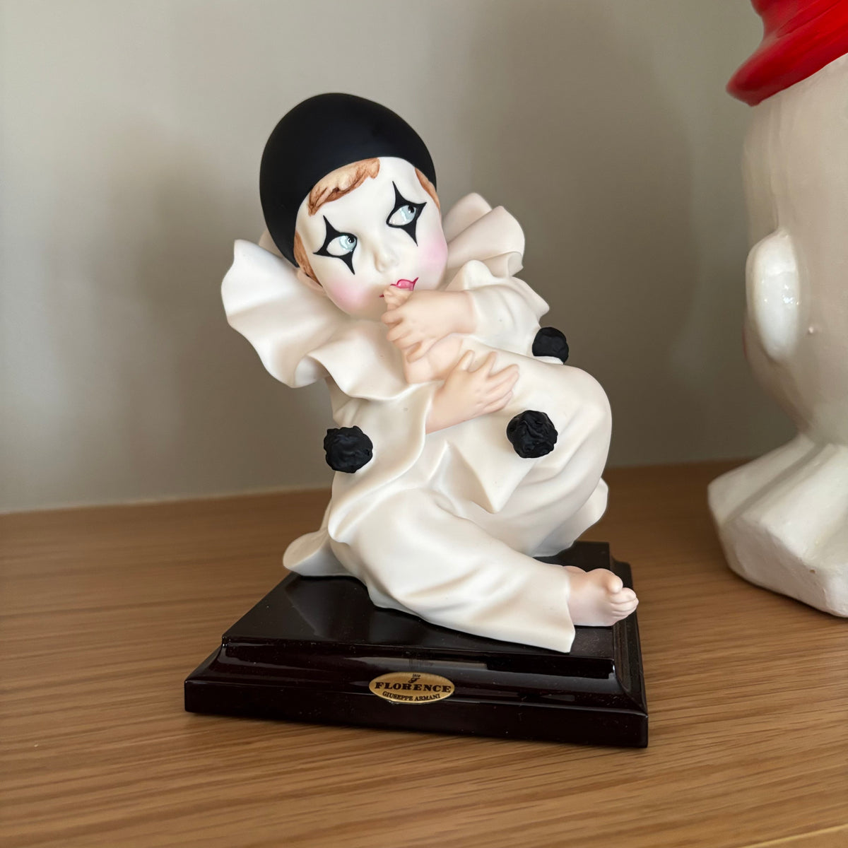 D108 Vintage Clown Grouping (clown piggy bank made in Taiwan and Pierrot "sucking his toe")